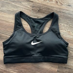 Nike Swoosh Medium Support Padded Racerback Black Sports Bra